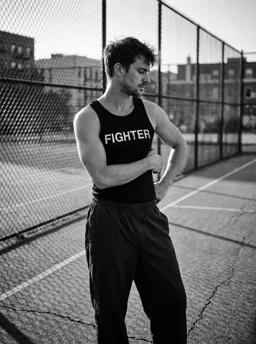 Man's sleeveless T-shirt