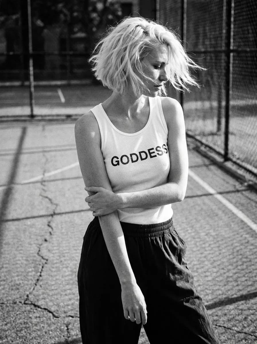 Woman's sleeveless T-shirt