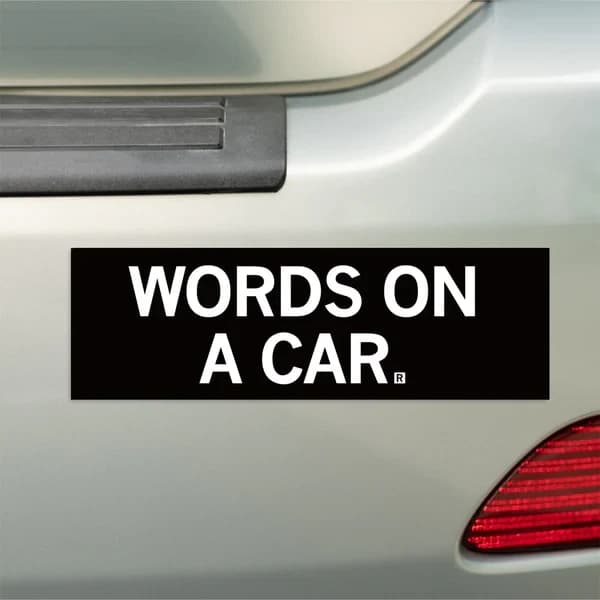 Bumper sticker