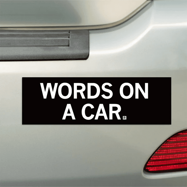 Bumper sticker